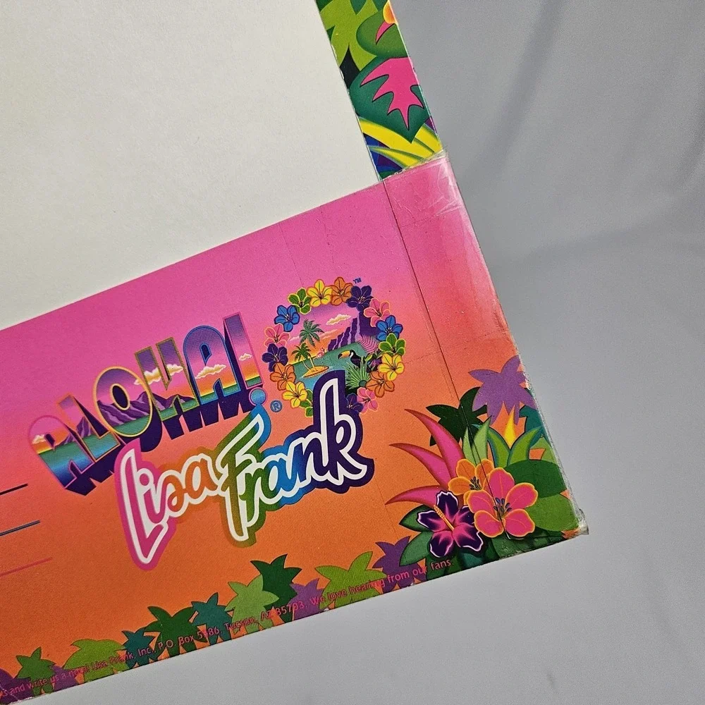 Vintage Lisa Frank Aloha Tigers 3 Ring Binder Folder Stuart Hall 90s